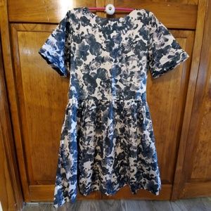 Vintage style black and cream dress